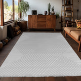 Bellino 1115 Silber – 3D Effekt Teppich mit moderner Struktur