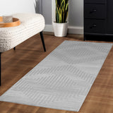 Bellino 1115 Silber – 3D Effekt Teppich mit moderner Struktur