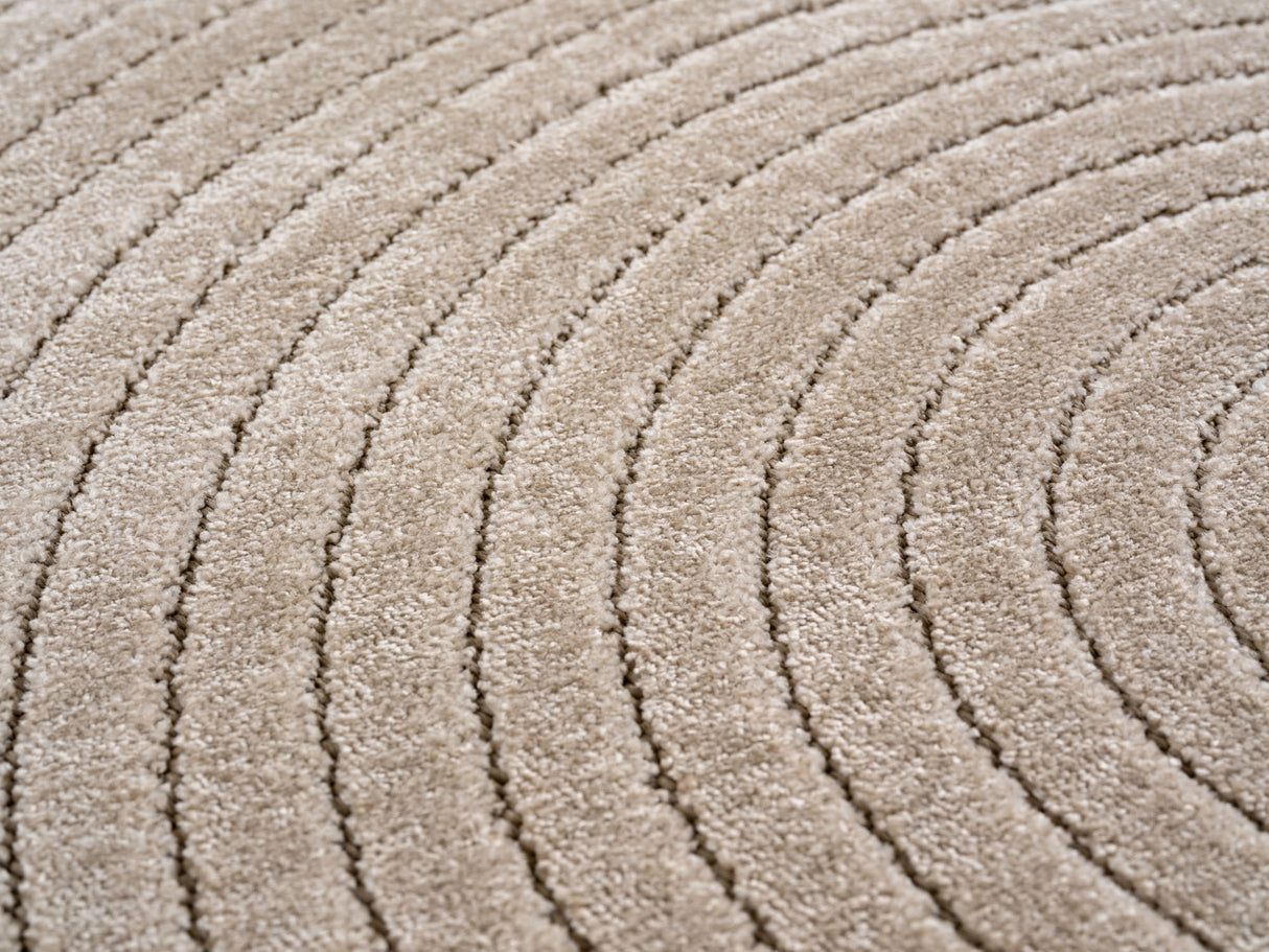 Melodie 1201 Beige – 3D Effekt Teppich mit moderner Struktur