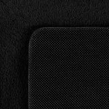 Nora 1400 Schwarz –  Moderner Uni Teppich mit rutschfester Filz-Rückseite