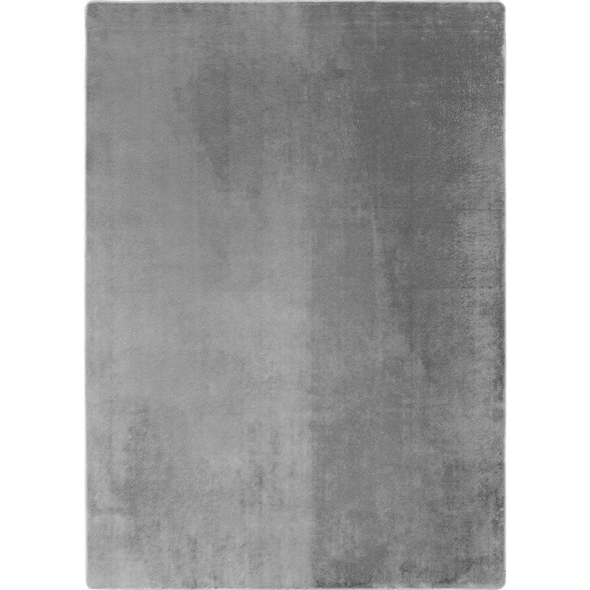 Nora 1400 Silber –  Moderner Uni Teppich mit rutschfester Filz-Rückseite