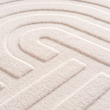 Benzano 1611 Creme – Moderner Uni Teppich mit zeitlosem Design