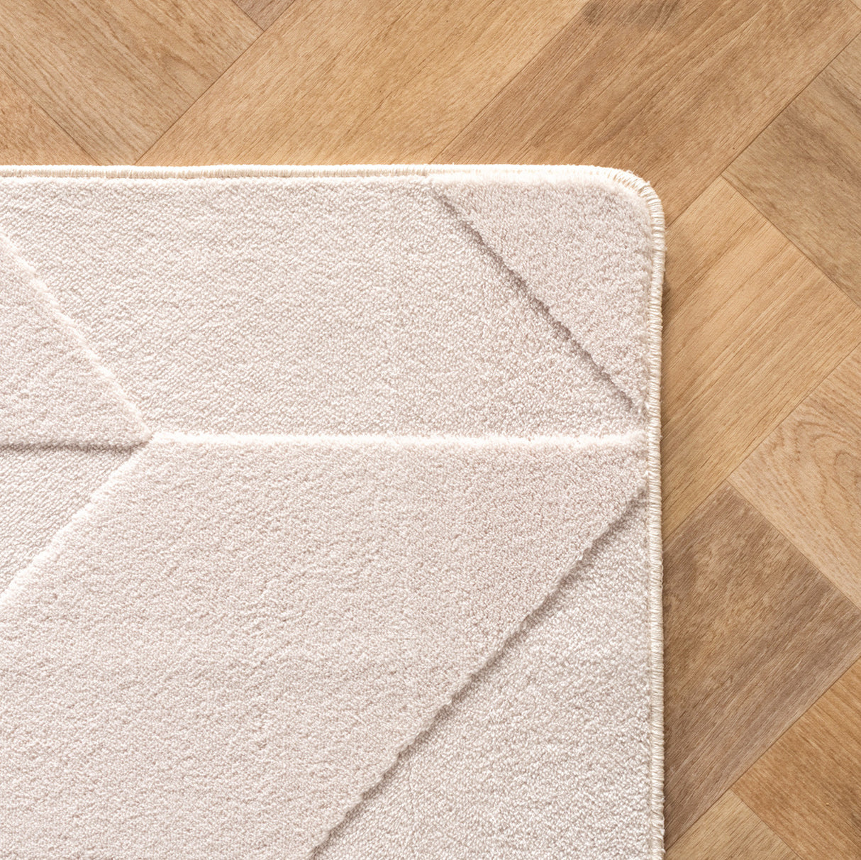 Benzano 1613 Creme – Moderner Uni Teppich mit zeitlosem Design