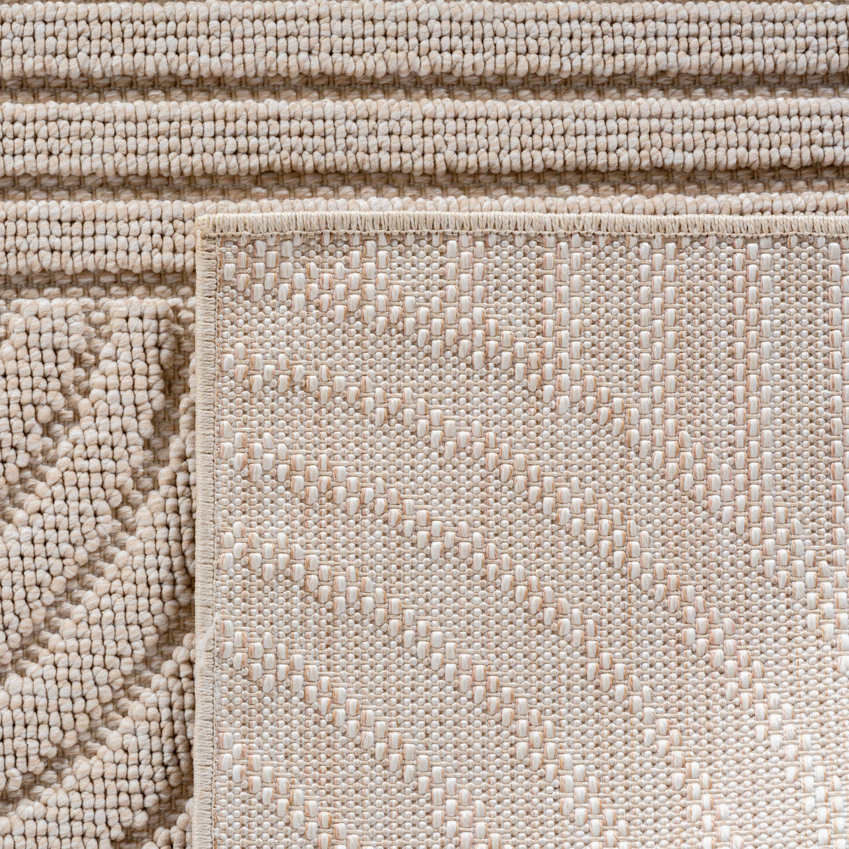 Mimoza 2201 Beige – Moderner Uni Teppich mit zeitlosem Design