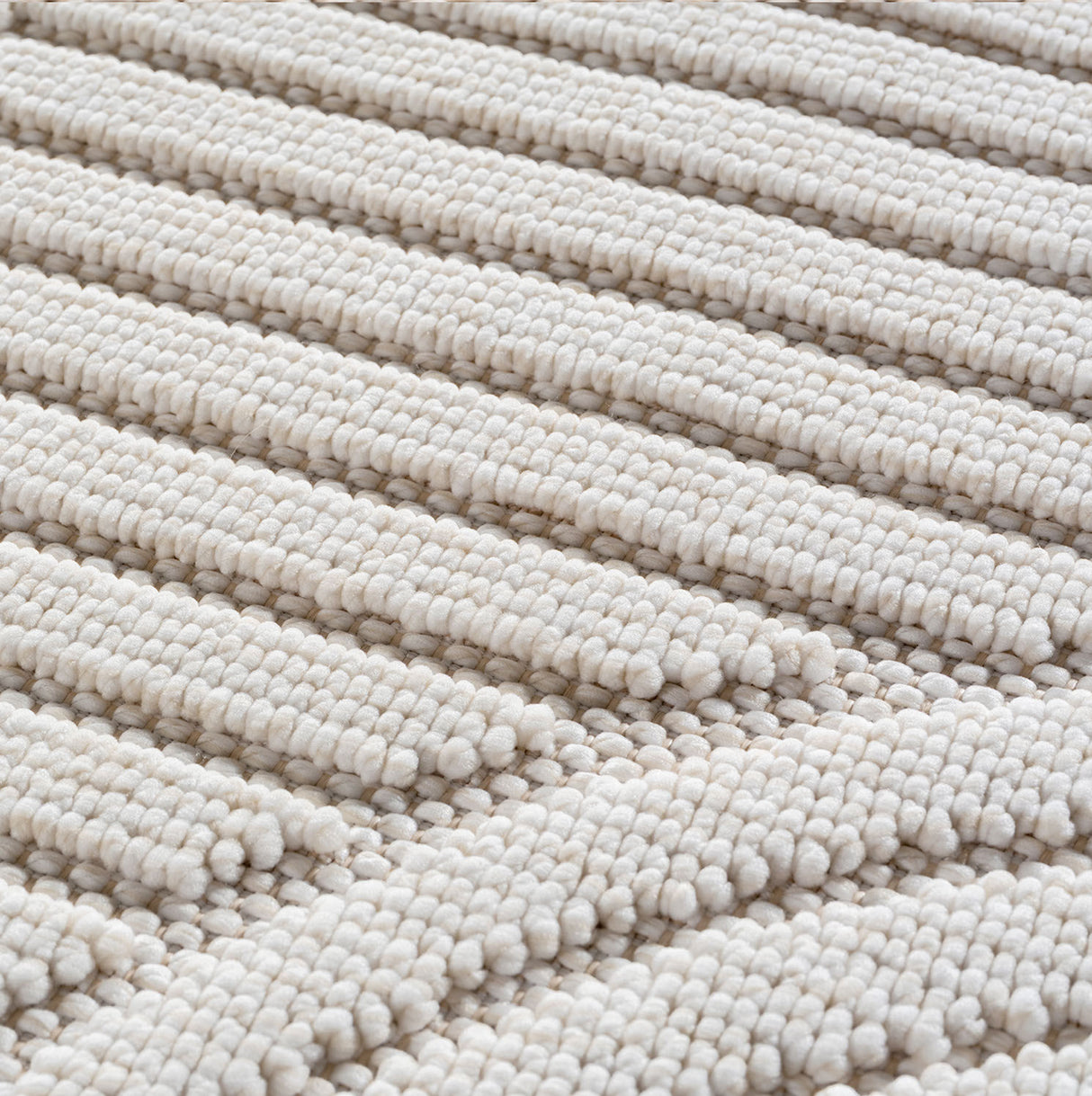 Mimoza 2201 Creme – Moderner Uni Teppich mit zeitlosem Design