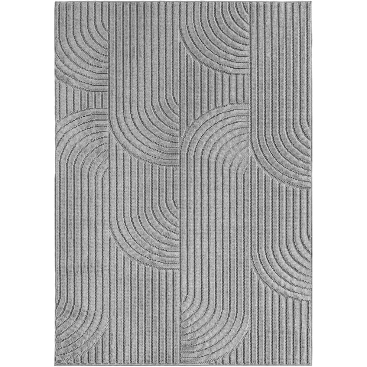 Mimoza 2201 Silber – Moderner Uni Teppich mit zeitlosem Design