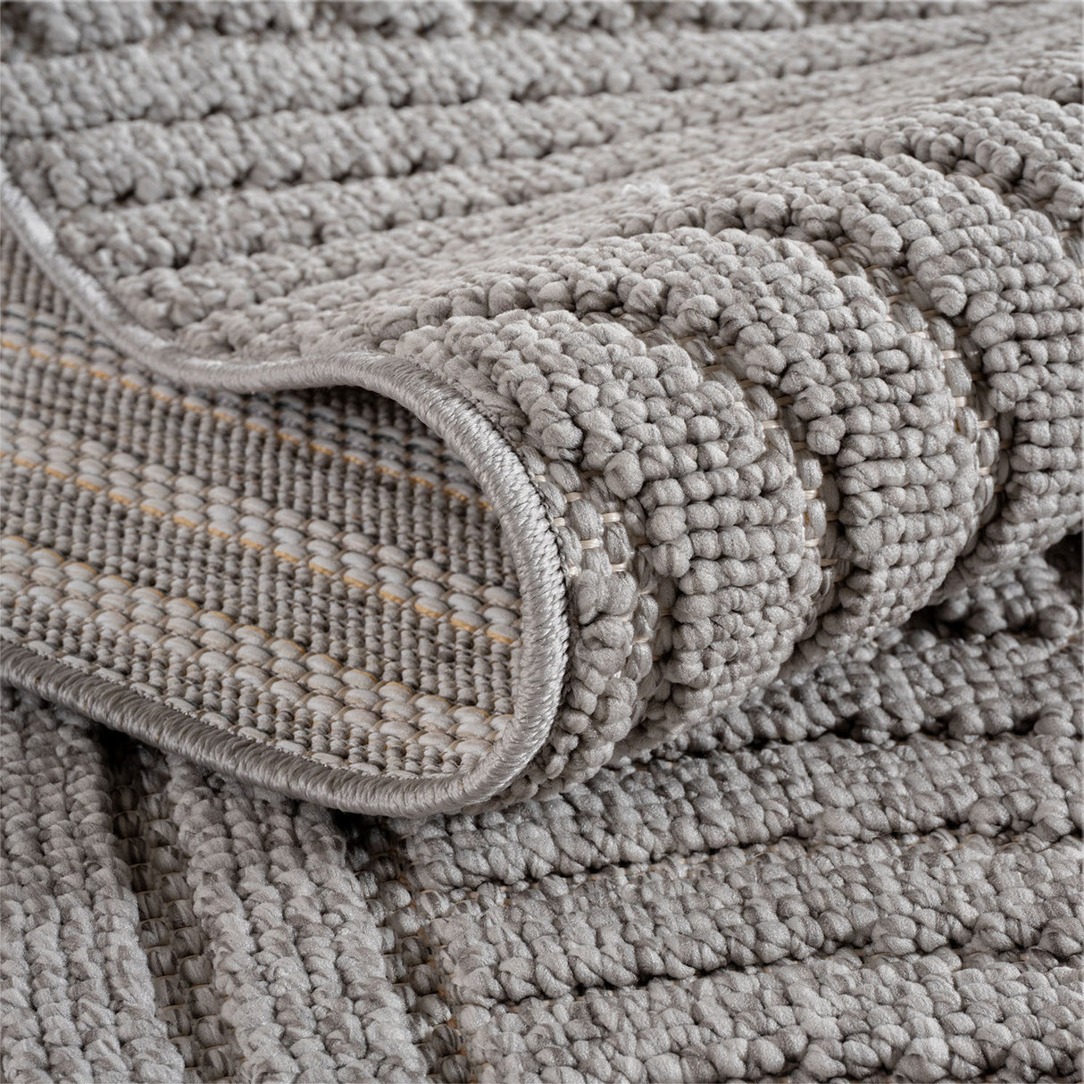 Mimoza 2201 Silber – Moderner Uni Teppich mit zeitlosem Design