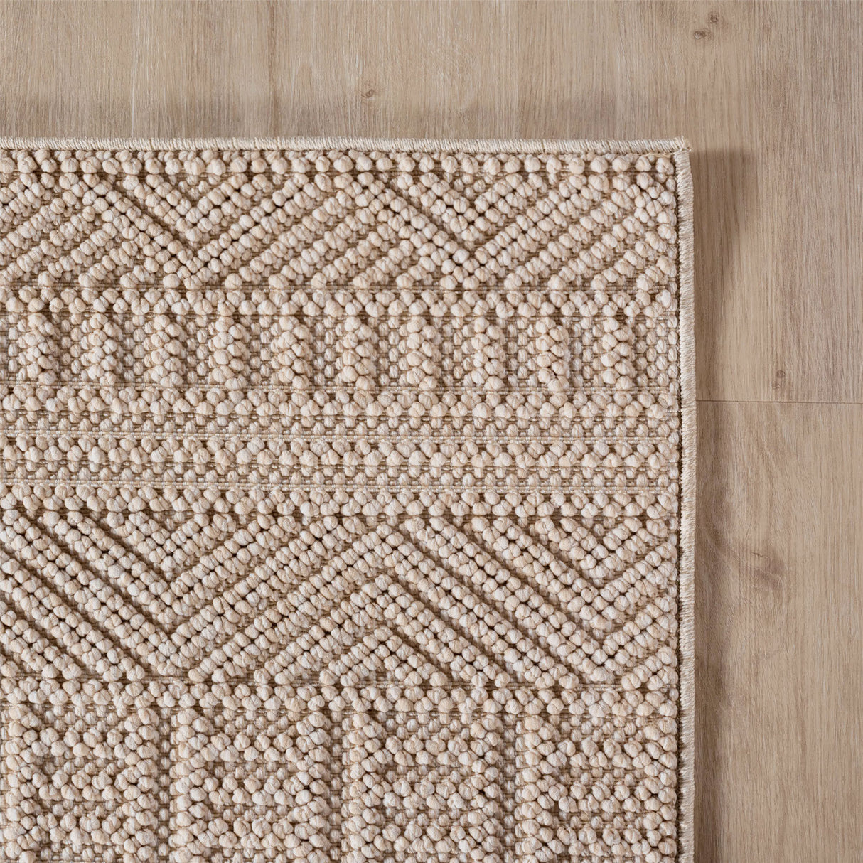 Mimoza 2202 Beige – Moderner Uni Teppich mit zeitlosem Design