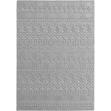 Mimoza 2202 Silber – Moderner Uni Teppich mit zeitlosem Design