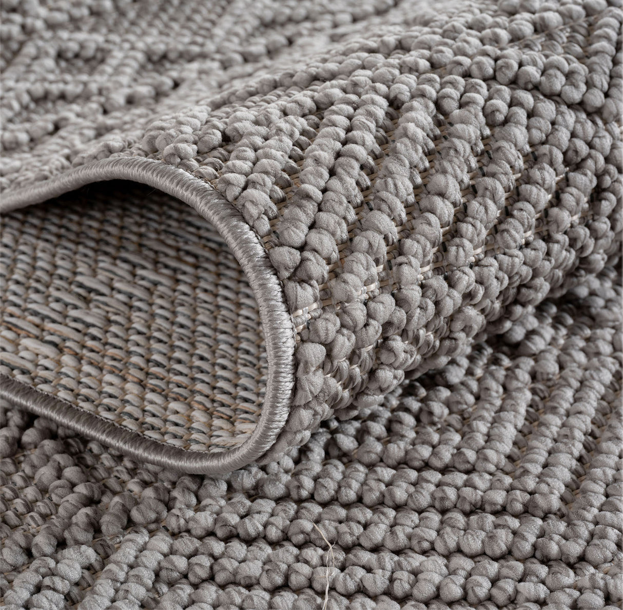 Mimoza 2202 Silber – Moderner Uni Teppich mit zeitlosem Design