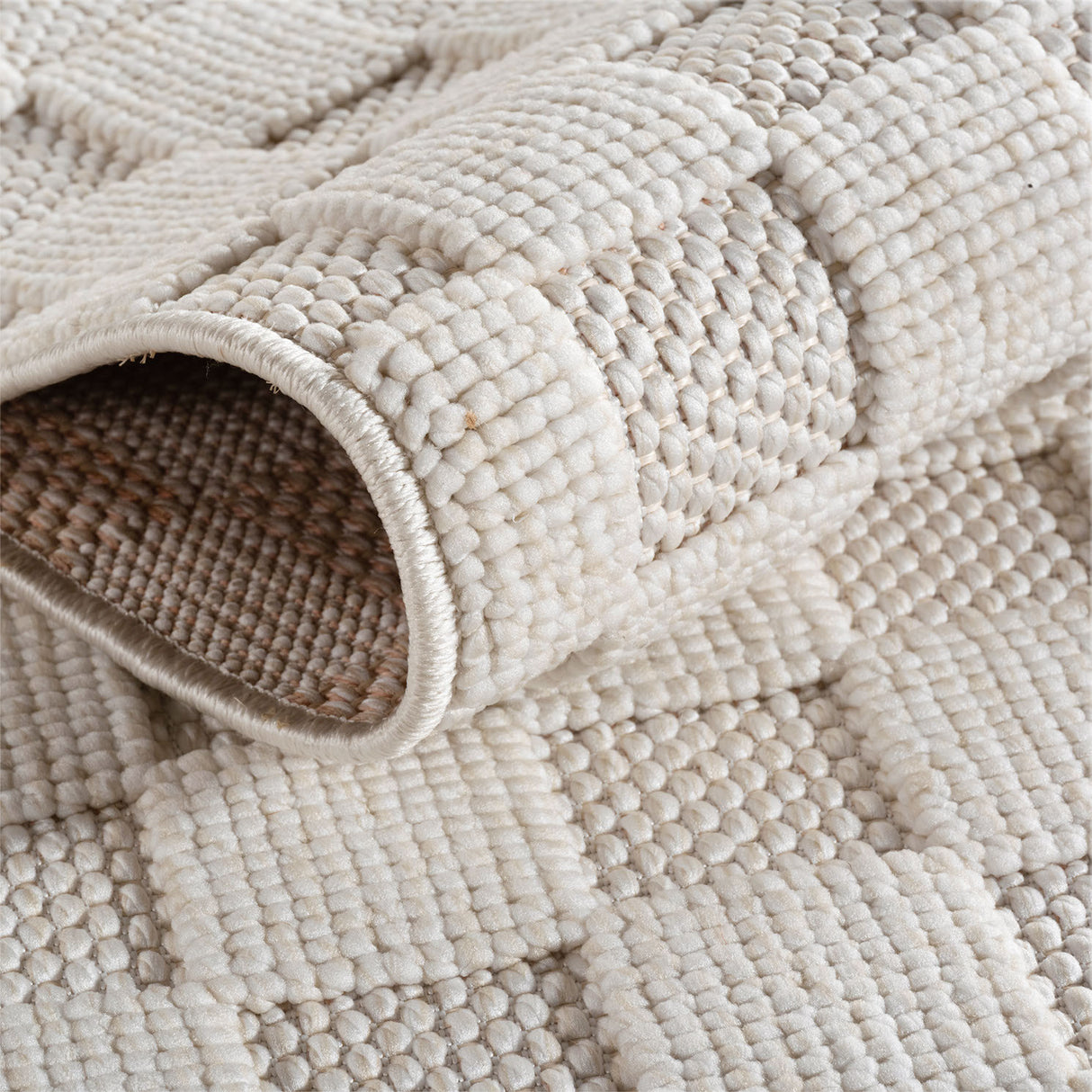 Mimoza 2203 Creme – Moderner Uni Teppich mit zeitlosem Design