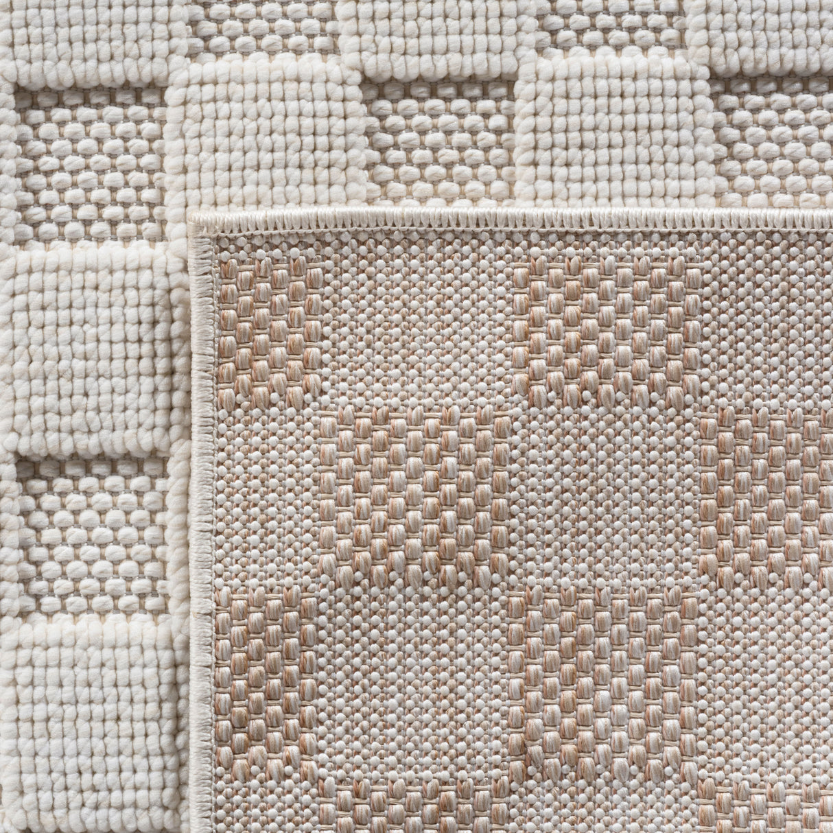 Mimoza 2203 Creme – Moderner Uni Teppich mit zeitlosem Design