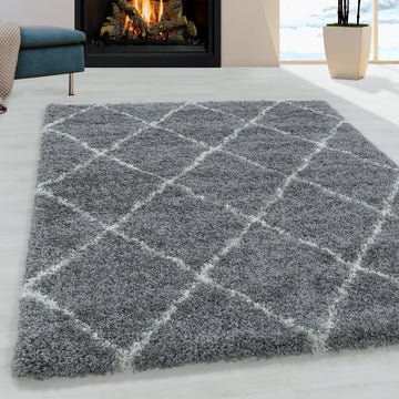 Linia Shaggy 3401 Grau – Hochflor Shaggy Teppich für luxuriösen Wohnkomfort