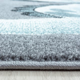 Stern 840 Blau – Kinder Teppich – Weicher Kinderteppich für Spiel- und Wohlfühlbereiche