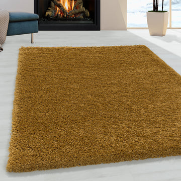 Paris 3000 Gold – Hochflor Shaggy Teppich für luxuriösen Wohnkomfort