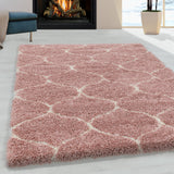 Wellen Shaggy 3201 Rosa – Hochflor Shaggy Teppich für extra Komfort