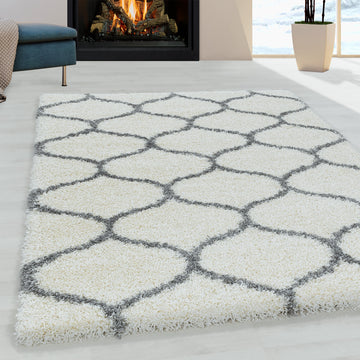 Wellen Shaggy 3201 Creme – Hochflor Shaggy Teppich für extra Komfort