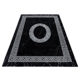 Nour 8009 Schwarz – Moderner Uni Teppich mit zeitlosem Design