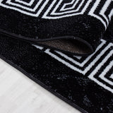 Nour 8009 Schwarz – Moderner Uni Teppich mit zeitlosem Design