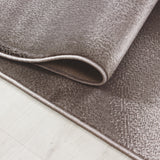 Nour 8008 Braun – Moderner Uni Teppich mit zeitlosem Design