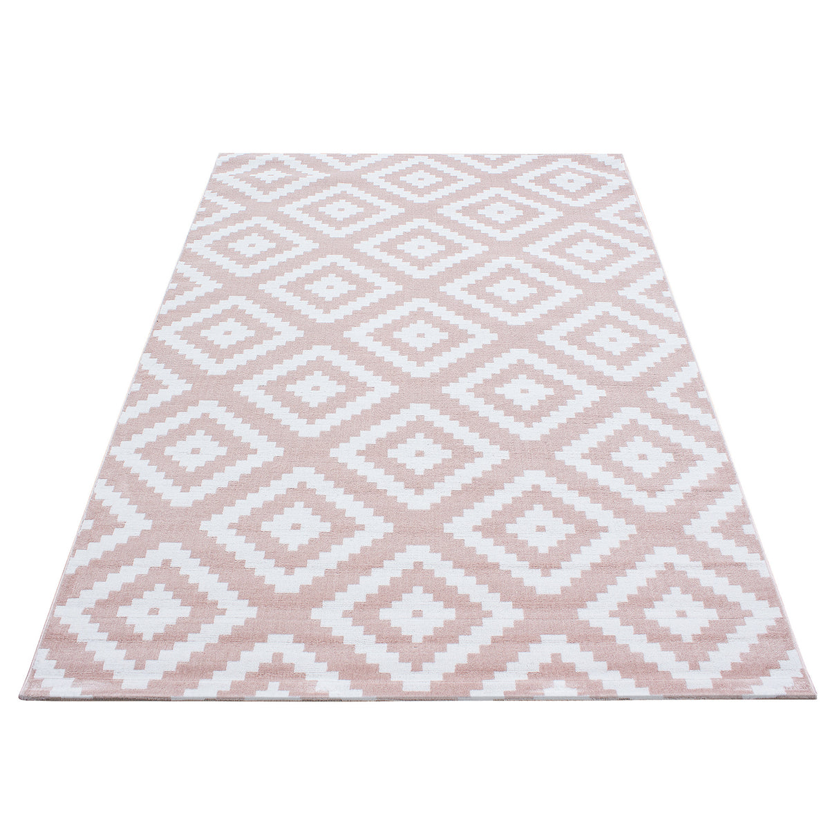 Nour 8005 Pembe – Zamansız bir tasarıma sahip modern, düz renkli halı.