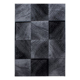 Nour 8003 Schwarz – Moderner Uni Teppich mit zeitlosem Design