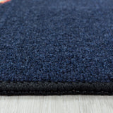 Diva 2910 Marineblau – Kinder Teppich – Rutschfester Kinderteppich mit weicher Oberfläche