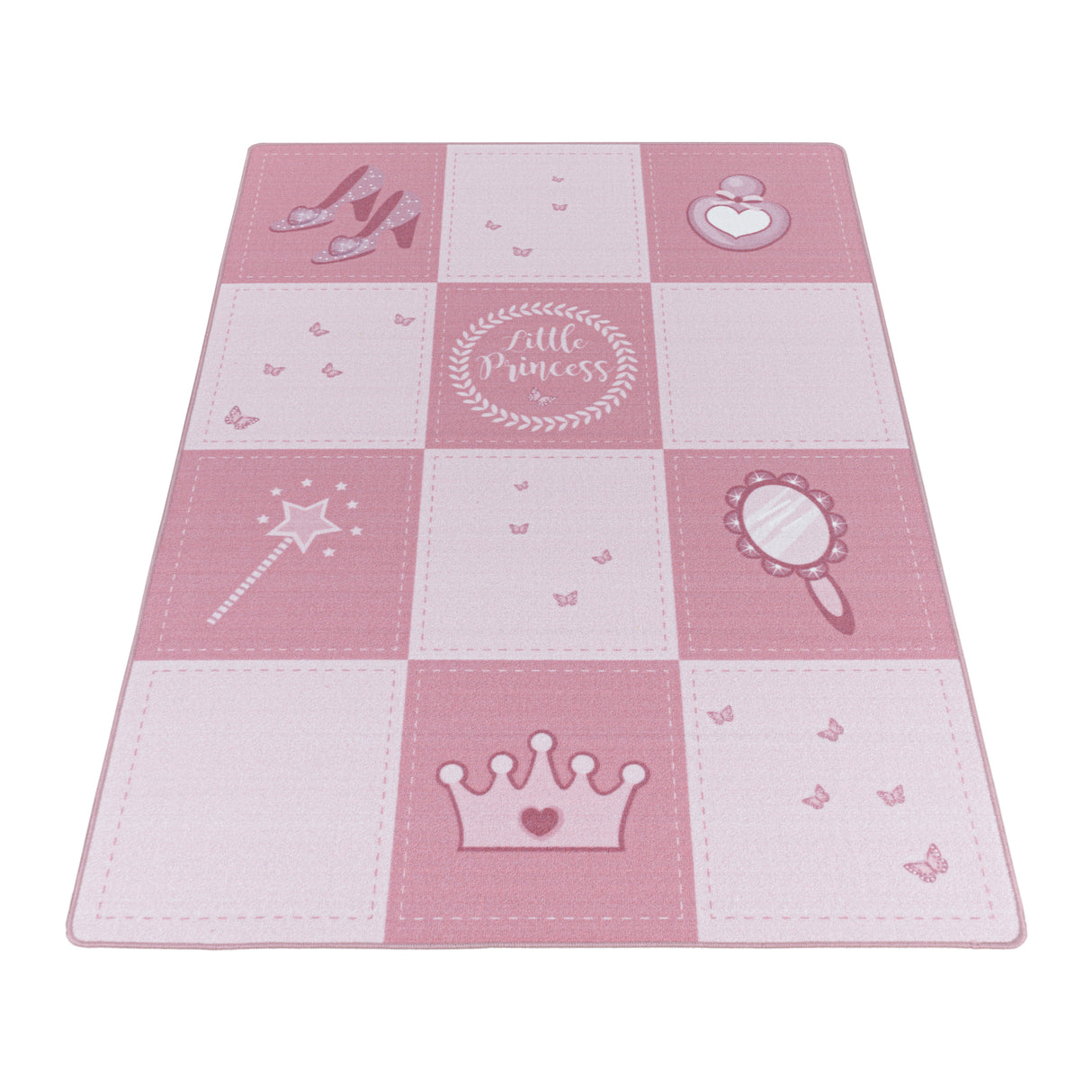 Diva 2905 Pink – Kinder Teppich – Rutschfester Kinderteppich mit weicher Oberfläche