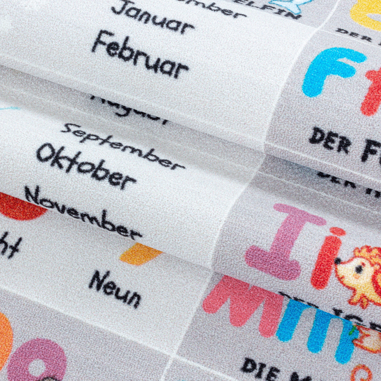 Diva 2904 Grau – Kinder Teppich – Rutschfester Kinderteppich mit weicher Oberfläche