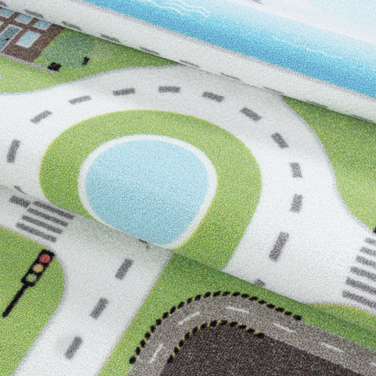 Diva 2902 Grün – Kinder Teppich – Rutschfester Kinderteppich mit weicher Oberfläche