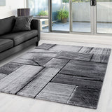 Kristal 9260 Black – 3D effect carpet with modern structure