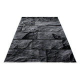 Kristal 9250 Schwarz – Moderner Uni Teppich mit zeitlosem Design