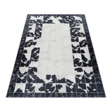 Mosaik 4307 Schwarz – Moderner Uni Teppich mit zeitlosem Design