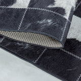 Mosaik 4307 Schwarz – Moderner Uni Teppich mit zeitlosem Design