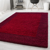 Dama 1503 Rot – Hochflor Shaggy Teppich für warme Wohnatmosphäre