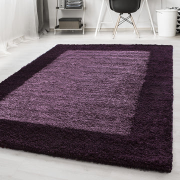 Dama 1503 Violett – Hochflor Shaggy Teppich für warme Wohnatmosphäre