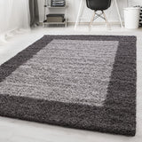Dama 1503 Grau – Hochflor Shaggy Teppich für warme Wohnatmosphäre