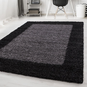 Dama 1503 Anthrazit – Hochflor Shaggy Teppich für warme Wohnatmosphäre