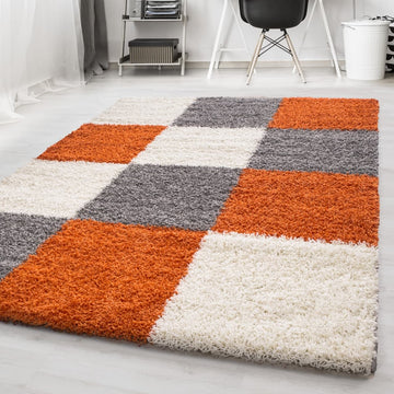 Dama 1501 Terrakotta – Hochflor Shaggy Teppich für luxuriösen Wohnkomfort
