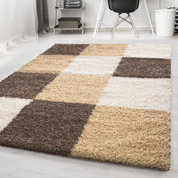 Dama 1501 Mokka – Hochflor Shaggy Teppich für luxuriösen Wohnkomfort