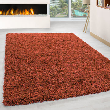 Dama 1500 Terrakotta – Hochflor Shaggy Teppich für luxuriösen Wohnkomfort