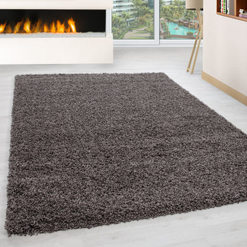 Dama 1500 Taupe – Hochflor Shaggy Teppich für luxuriösen Wohnkomfort