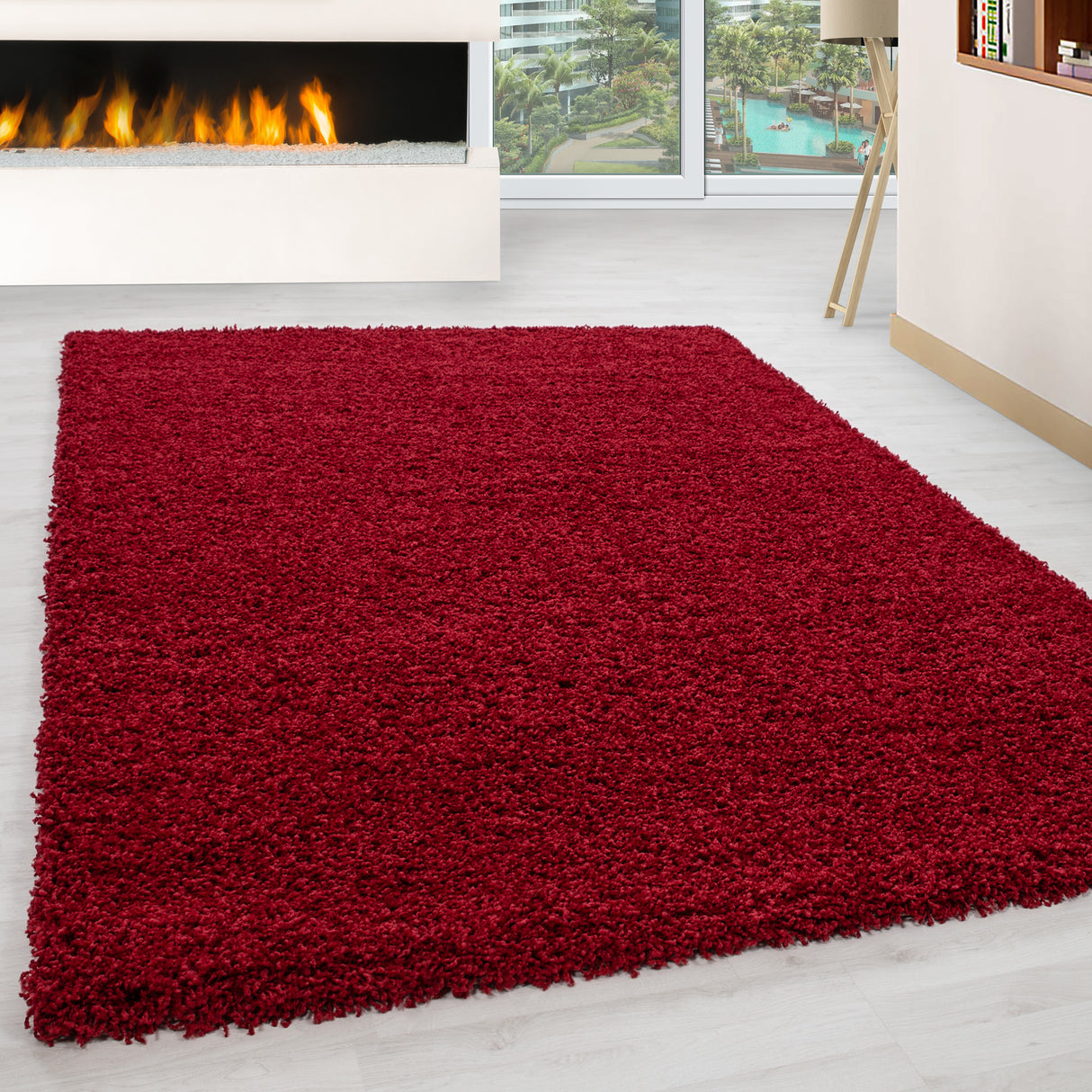 Dama 1500 Rot – Hochflor Shaggy Teppich für extra Komfort
