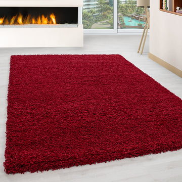 Dama 1500 Rot – Hochflor Shaggy Teppich für extra Komfort