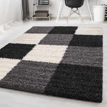 Dama 1501 Schwarz – Hochflor Shaggy Teppich für luxuriösen Wohnkomfort