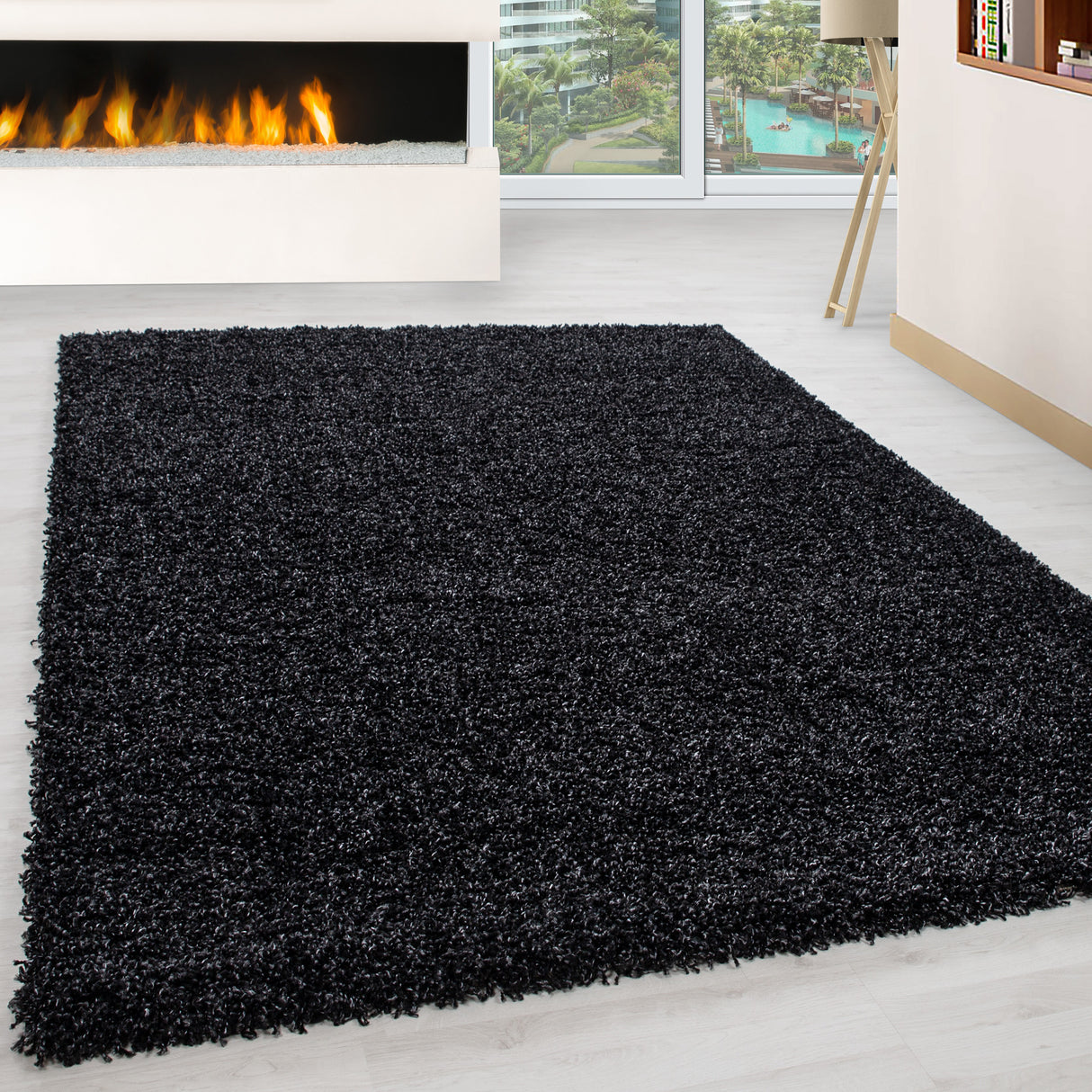 Dama 1500 Anthrazit – Hochflor Shaggy Teppich für luxuriösen Wohnkomfort