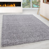 Dama 1500 Hellgrau – Hochflor Shaggy Teppich für luxuriösen Wohnkomfort
