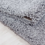 Dama 1500 Hellgrau – Hochflor Shaggy Teppich für luxuriösen Wohnkomfort