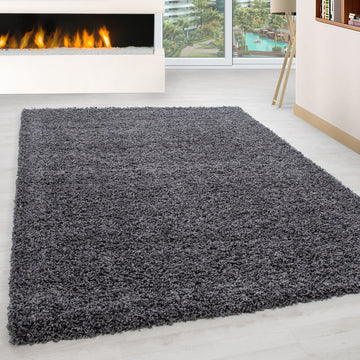 Dama 1500 Grau – Hochflor Shaggy Teppich für luxuriösen Wohnkomfort
