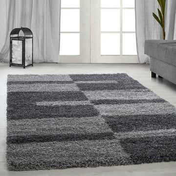 Helena 2505 Grau – Hochflor Shaggy Teppich für warme Wohnatmosphäre
